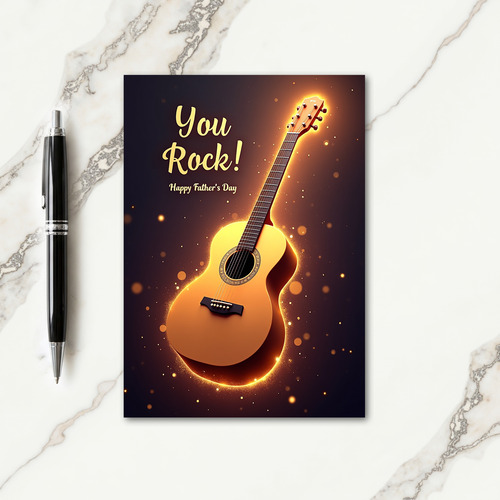 Luminous You Rock Fathers Day Card