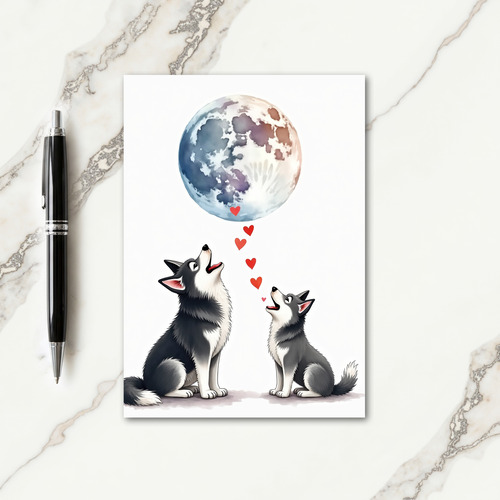 Lunar Love Sweet Fathers Day Card