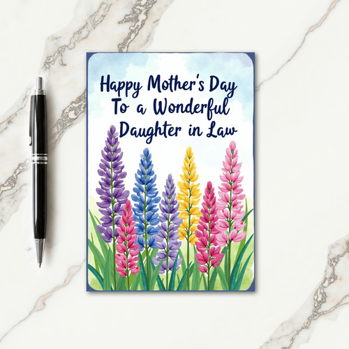 Lupine Daughter In Law Card