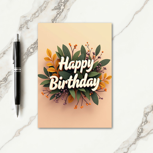 Lush Birthday Foliage Card
