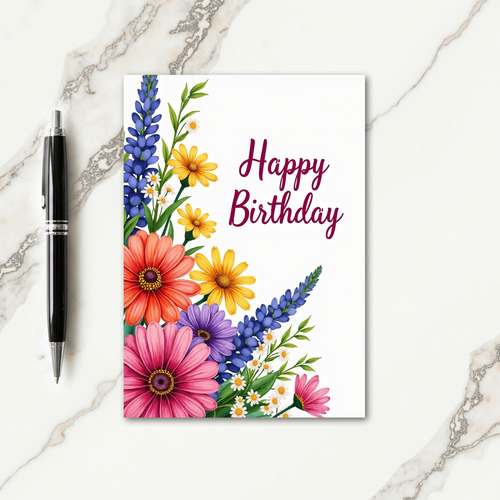 Lush Botanical Birthday Card
