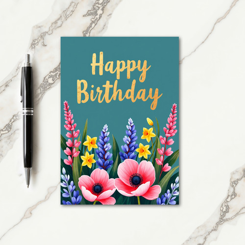 Lush Garden Birthday Card