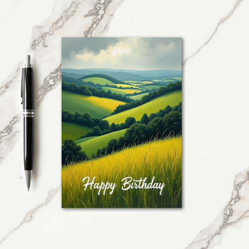 Lush Hills Birthday Card