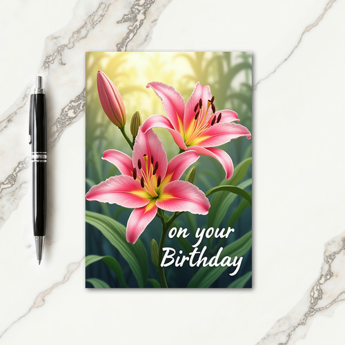 Lush Petal Birthday Card