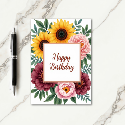 Lush Petals Birthday Card