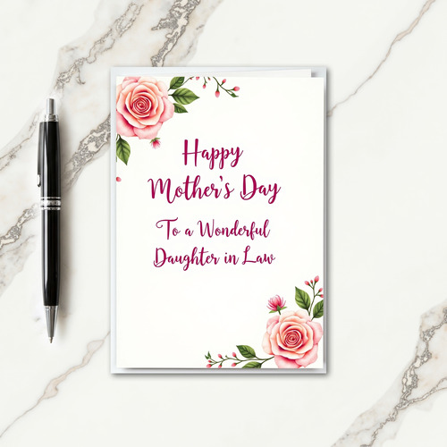 Lush Rose Mothers Day Art Card