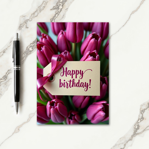 Lush Tulip Birthday Card