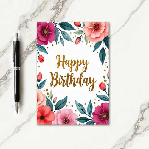 Lustrous Birthday Message Card