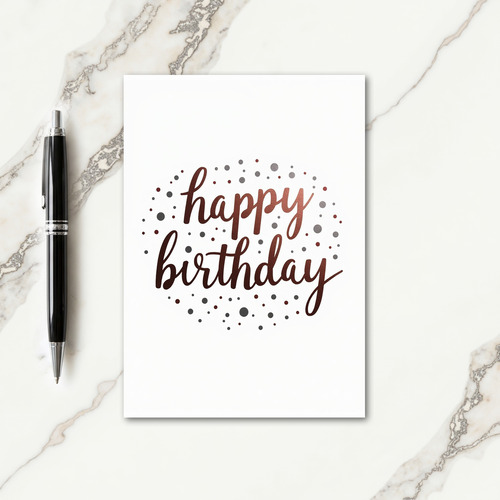 Lustrous Birthday Script Card