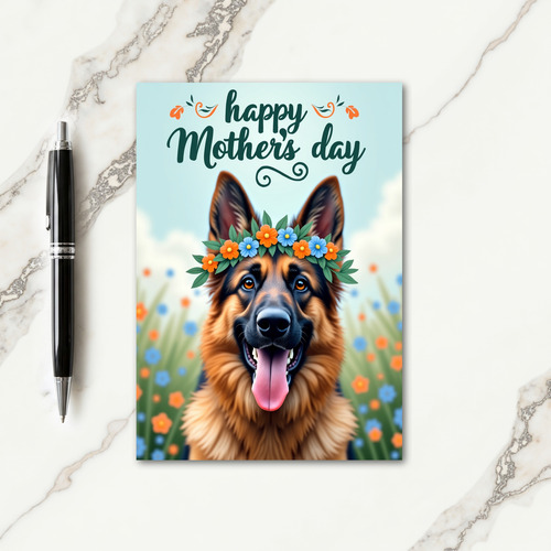 Lustrous Canine Mothers Day Card