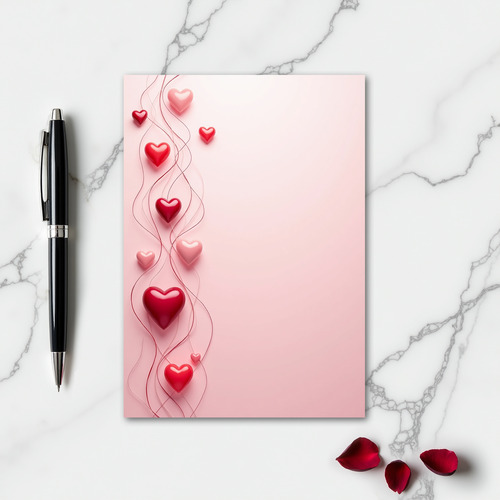 Lustrous Hearts Glitter Texture Card