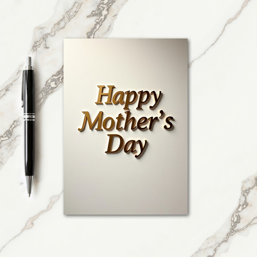 Lustrous Mothers Day Bronze Card