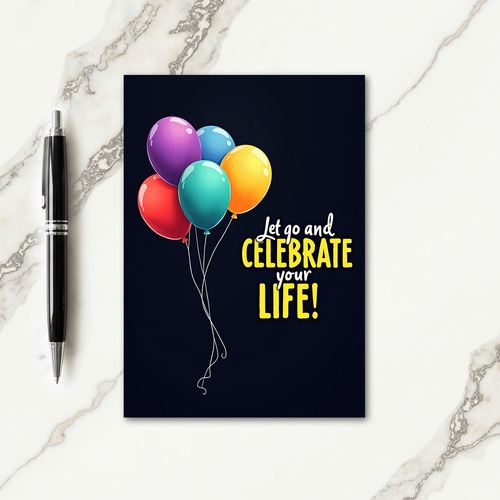 Lustrous Orbs Birthday Card