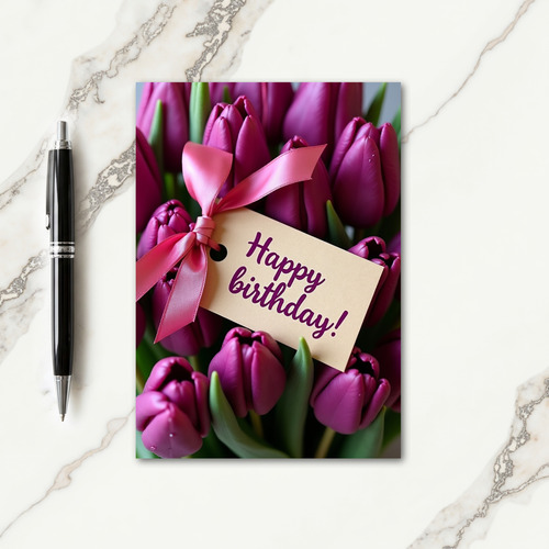 Luxe Purple Bloom Card