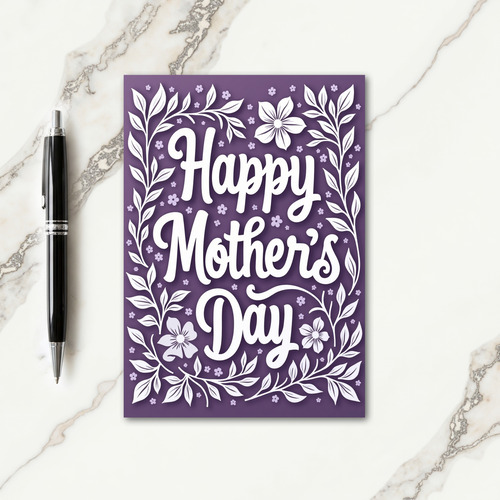 Luxe Violet Happy Mothers Day Card