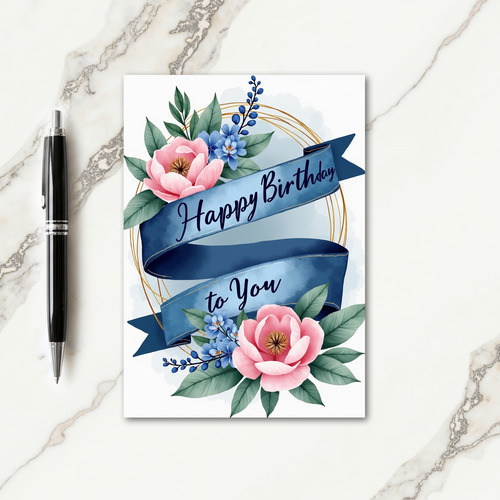 Luxury Banner Birthday Card