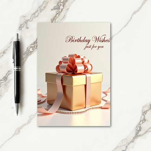 Luxury Birthday Golden Box Card