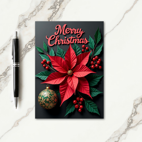 Luxury Bloom Christmas Card