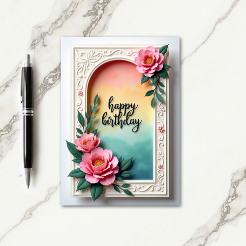 Luxury Blossom Birthday Card