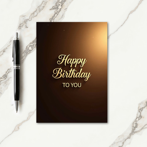 Luxury Brown Birthday Card