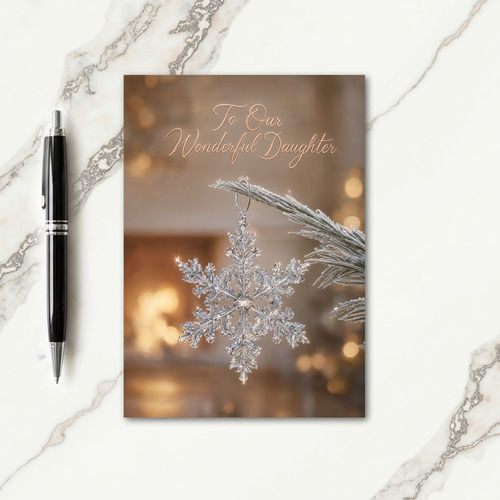 Luxury Daughter Christmas Card
