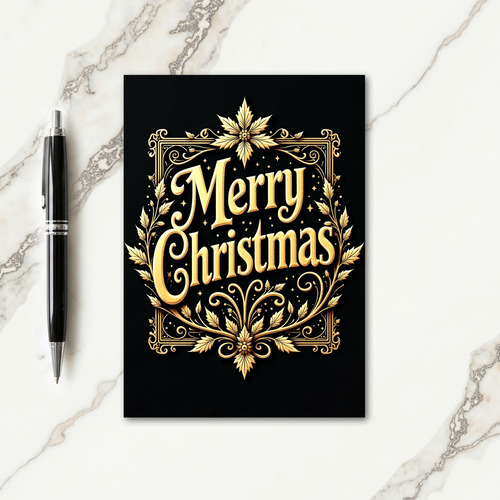 Luxury Gold Christmas Card