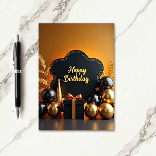 Luxury Plaque Birthday Card