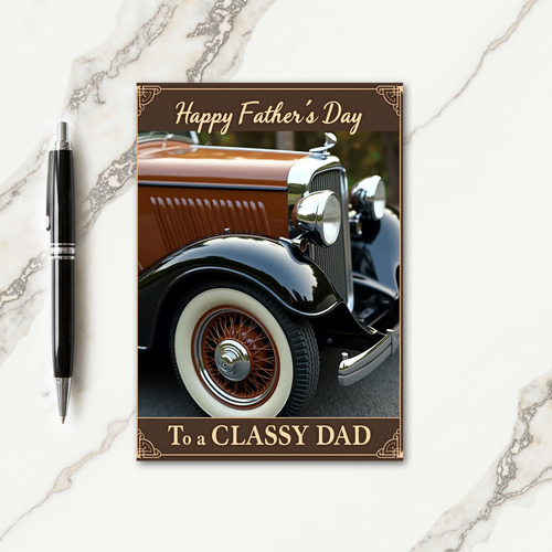 Luxury Ride Fathers Day Card
