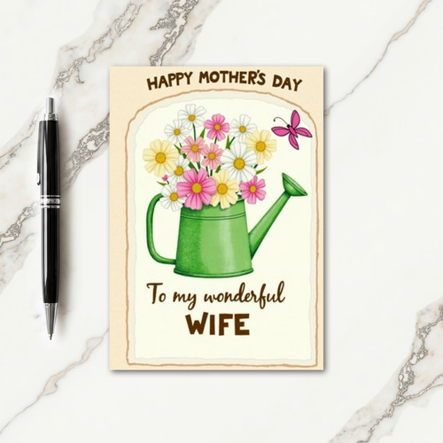 Magenta Accent Mothers Day Card