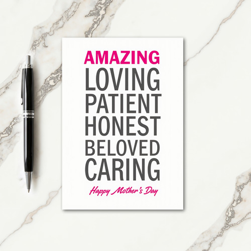 Magenta Amazing Mothers Day Card