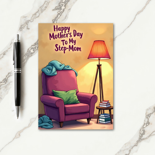 Magenta Armchair Mothers Day Card