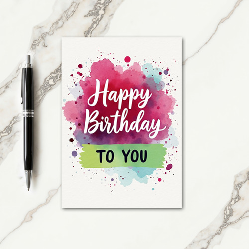Magenta Art Birthday Card