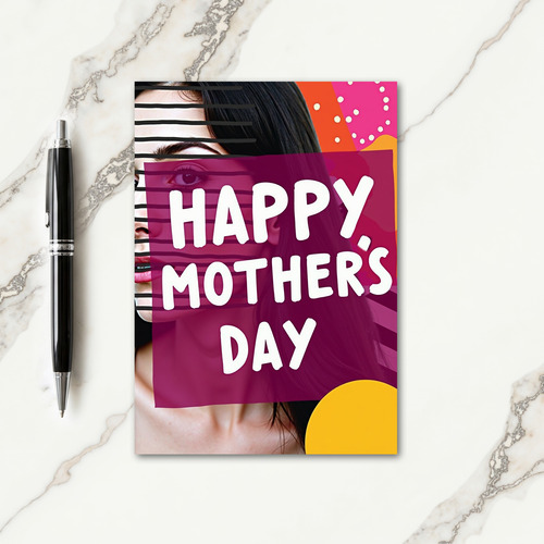 Magenta Banner Mothers Day Card