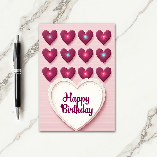 Magenta Birthday Script Card