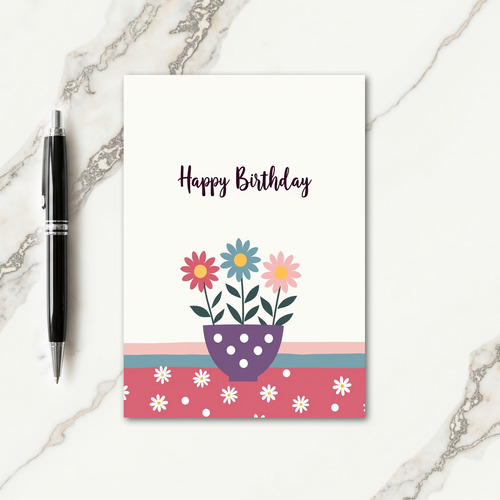 Magenta Blossom Birthday Card