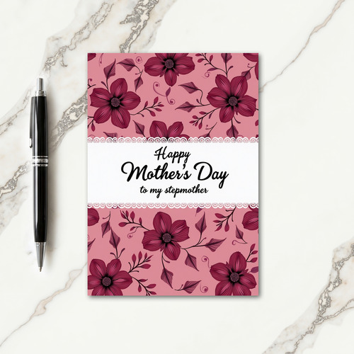 Magenta Blossoms Day Card