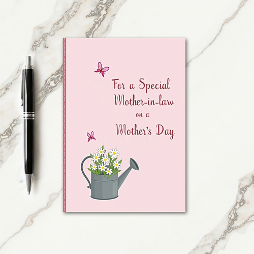 Magenta Butterflies Mothers Card