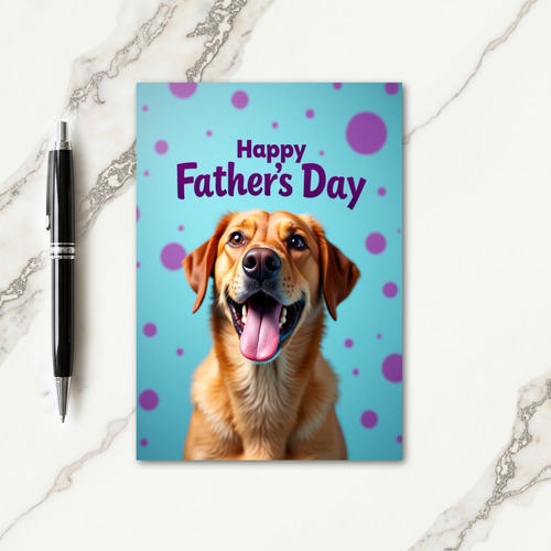 Magenta Dots Fathers Card