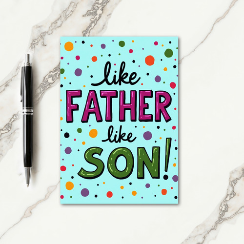 Magenta Father Son Quote Card