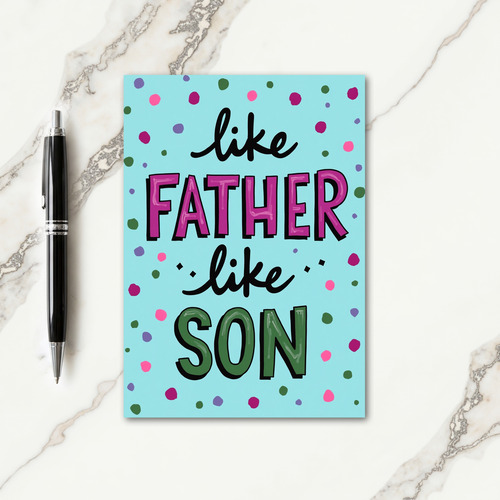 Magenta Fathers Day Words Card
