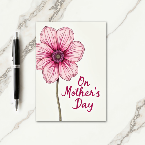 Magenta Floral Mothers Card