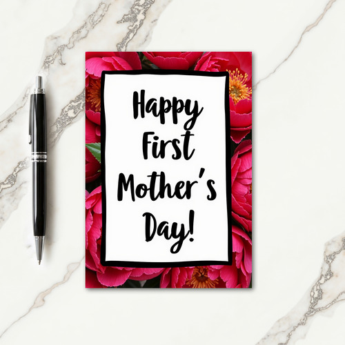 Magenta Floral Mothers Day Card