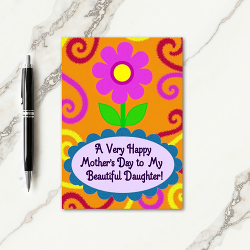 Magenta Flower Mothers Card