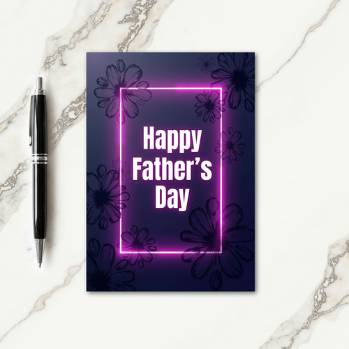 Magenta Frame Fathers Card