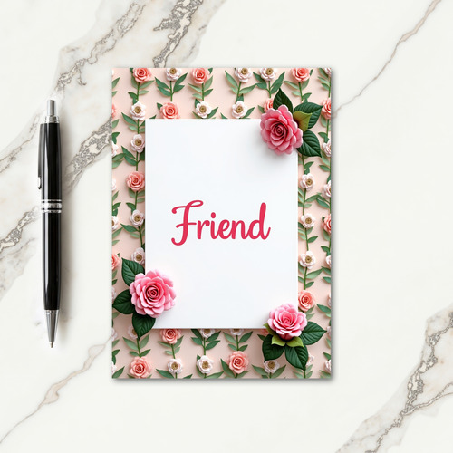 Magenta Friend Floral Card