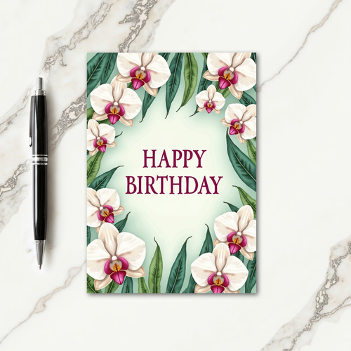Magenta Gold Birthday Card