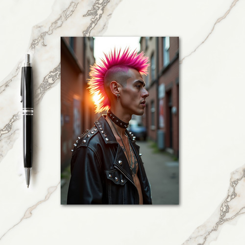 Magenta Hair Fathers Day Card