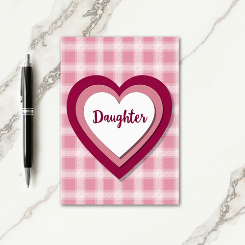 Magenta Heart Daughter Card
