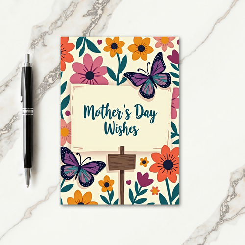 Magenta Heart Mother Card