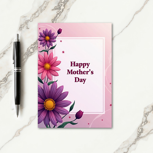 Magenta Letter Mothers Day Card